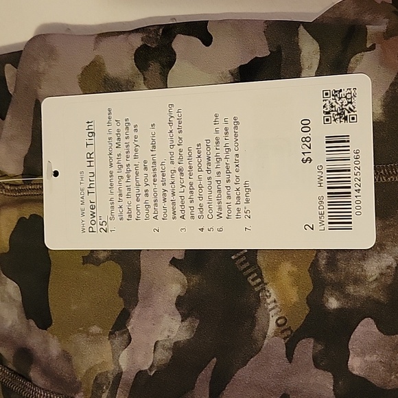 NWT: Lululemon Power Thru HR Tight 25" - Picture 8 of 10